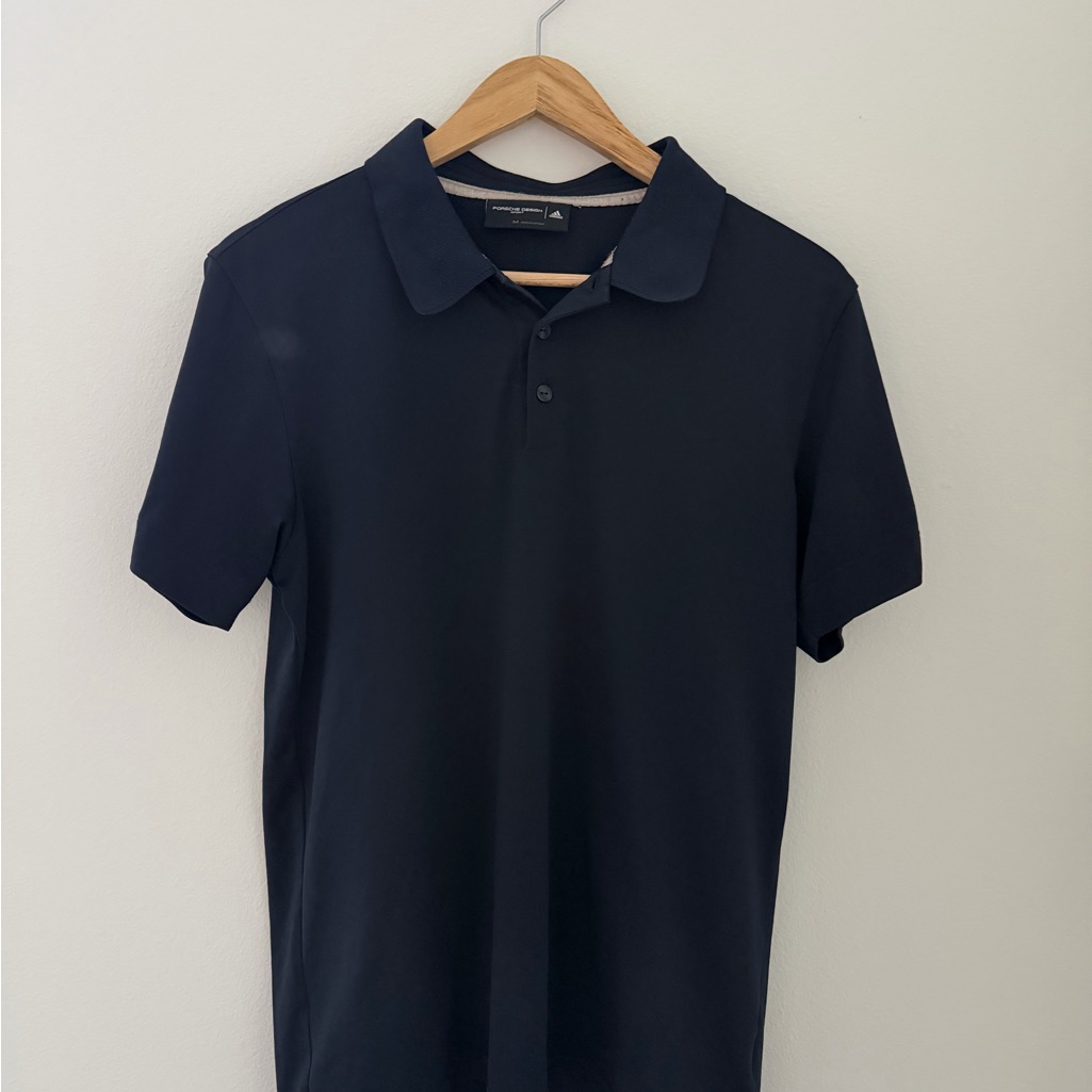Men’s Porsche Design Adidas Sport Polo Navy Blue Medium